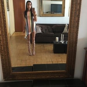 This gorgeous yellow blue and orange dress